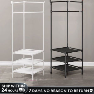 SHeeper Corner Coat Rack Multi-layer Storage Coat Rack Bedroom Clothes Rack Floor Drying Rack