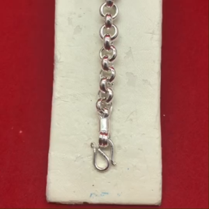 สร้อยข้อมือเงินลายห่วงกลม ความยาว 7 นิ้ว ใส่ในชีวิตประจำวันได้