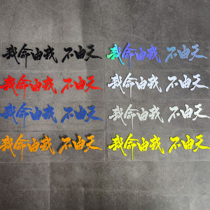 I Am The Master of My Fate Chinese Character Reflective Motorcycle Scooter Helmets Auto Body Windshield Accessories Stickers