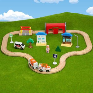 LEKU | Magnetic Wooden Train Set