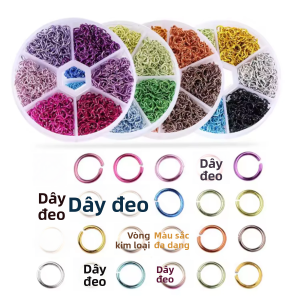 1080 Chiếc Charm Trang Trí Móng Tay Bằng Kim Loại Hợp Kim Kiểu Punk Dạng Vòng Tròn Mở Phụ Kiện Trang Trí Móng Tay