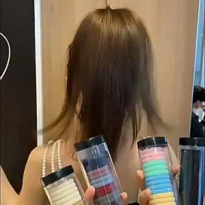40-piece solid color seamless hair tie Thickened high elasticity hair rope Gentle on hair Simple and durable Elastic hair band hair tie