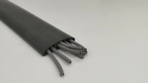 【OPTIMUM】1-5M Meter Self-adhesive Soft Rubber Cable Concealer Protection Ground Floor Wall Trunking Wire Cover Wiring Duct