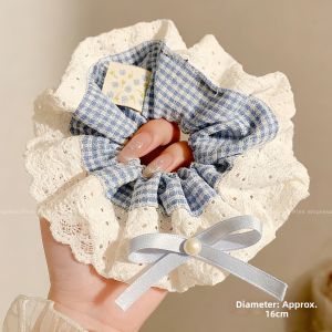 PINK EMPRESS | Korean Style Double Layer Hair Scrunchie For Bun and Ponytail