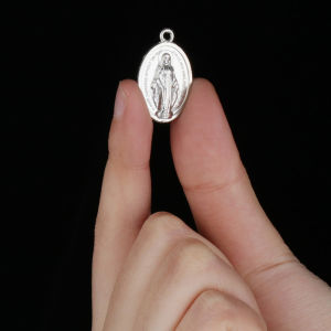 20Pcs Catholic Our Lady of Miraculous Medal Pendants Virgin Mary Charms DIY Making Necklace Ornaments Jewelry Accessories