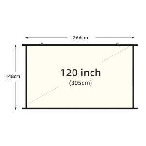 LEJIADA | LEJIADA 120 inch New Wall Mount Brightness Enhanced Anti-Light Projection Screen 16:9 White Grid 160 ° Wide Angle 4K HD Screen