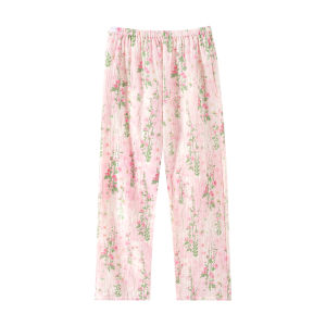 Quần ngủ MiiOW bà bầu làm bằng cotton nguyên chất mỏng có thể điều chỉnh được thoải mái