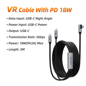 CABLETIME VR Link Cable 18W Charging – Compatible with 16FT with Meta Quest 3S/3/2/Pro Oculus Quest Pico 4 PC VR Steam VR