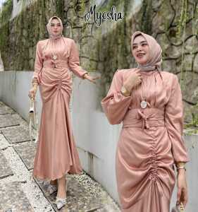 MYESHA Gamis Gaun Pesta Pernikahan Kondangan Wisuda Walimah Muslimah