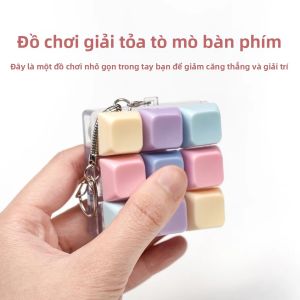 Móc Khóa Đèn RGB Hình Lưới Chín Ô Đồ Chơi Giảm Stress Phụ Kiện Bàn Phím Venit Keys