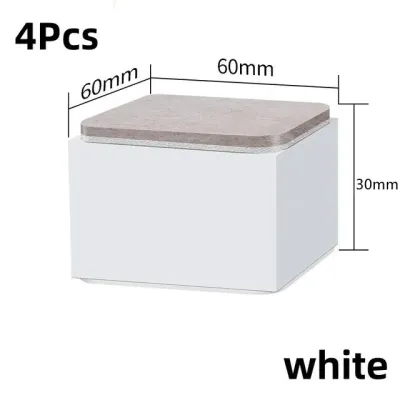 4Pcs Metal Furniture Feet Leg Bed Risers Heightening Pads Square Round Table Chair Desk Sofa Riser Floor Protector Elevator