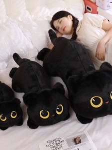 【Aoduoyaya】45/65/85CM ตุ๊กตาแมวน่ารัก! ของเล่นตุ๊กตาแถบยาว แมวขนยาวนุ่มและสบาย ของขวัญสำหรับแฟนและแฟน
