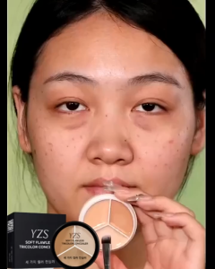 Palet Concealer 3 Warna Menyamarkan Noda Hitam Waterproof Tahan Lama