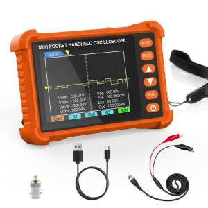 Holdpeak | Handheld Oscilloscope Digital Lab Oscilloscope Kit with 250KHz Bandwidth 2.5MS/s High Sampling Rate 2.8" TFT 3 Trigger