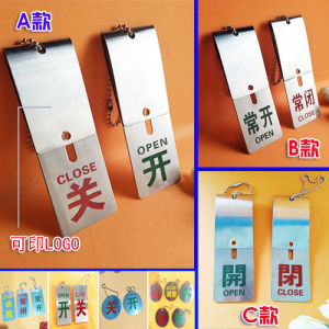 In Stock Stainless Steel Switch Sign Status Sign/Rotate Degree Normally Open and Normally Closed Status Sign/Pipe Sign Switch Listing/Normally Open and Normally Closed Sign Machine Equipment Valve Switch Tag