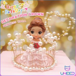 Need Pearl Crown Cake Topper Decor Birthday Fairy Stick Party Wedding Anniversary Crown Decoration