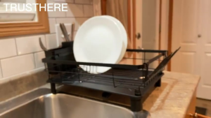 Drain Rack Tray drying with Holder Dish Drainer dish rack kitchen organiser Kitchen
