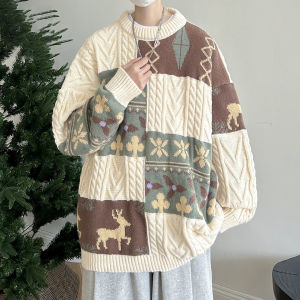 TUCANO | Christmas Mens Loose Casual Round Neck Knit Sweater