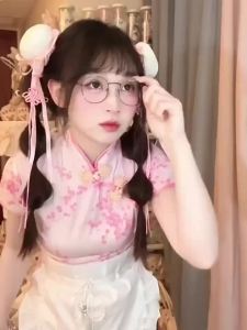 Chinese Cheongsam cos Clothing Improved Cheongsam Dress Dress New Little Chef Short Skirt White Apron