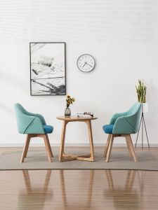 Scandinavian Solid Wood Dining Chair Simple Cloth For Home Dressing Backrest Armchair Coffee Chair Negotiation Work Computer Chair