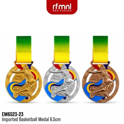 EM6523-23 Imported Basketball Medal 6.5cm