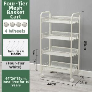 Multifunctional Mobile Shelving Cart