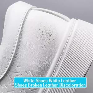 White Pigment Shoe Leather Refinishing Balm - Sneaker Stain Scratch Repair Cream Yellow Touch up Recoloring for Leather Shoes