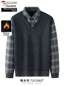 TUCANO | Warm Fleece Lined Knit Sweater False Two-Piece Design