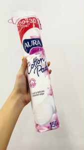 Bông Tẩy Trang Aura Beauty Cotton Pads 150 Miếng Chính Hãng - Bông Tẩy Trang Mềm Mại Cho Da