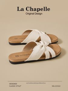 La Chapelle | Comfortable Bow Decorated Summer Slippers for Dresses
