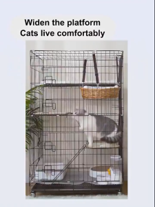 Kandang Kucing Vila Kucing Tiga Lantai/Dua Lantai Rumah Kucing Tingkat 1 pakai roda tingkat 1 dan polos