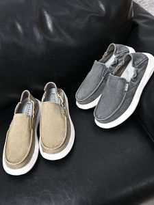 Comfortable Driving Shoes Mens Casual Sports Slip-On Lazy Shoes Breathable EVA Elastic Cloth Shoes Spring Summer Fashion