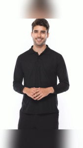Kaos Polo Shirt Lengan Panjang Esperanza - TPJ Hitam