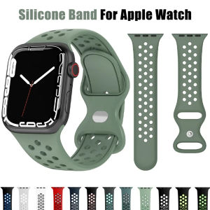 Silicone Strap for Apple Watch Band Ultra2 49mm Series 9 8 7 41mm 45mm 38mm 42mm Sport Bracelet IWatch 7 6 SE 5 4 3 44mm 40mm