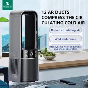 LORDWEY Desk Fan Bladeless 120° Oscillating Fan Rechargeable Quiet with Night Light Smart LED Touch Control 9H Timer Auto Display Off