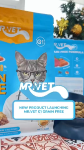 [Kombo 2 Pcs] MrVet / Mr Vet GRAIN FREE G1 All Life Stages Cat Holistic 1 Kg x 2 / Makanan Kering Kucing