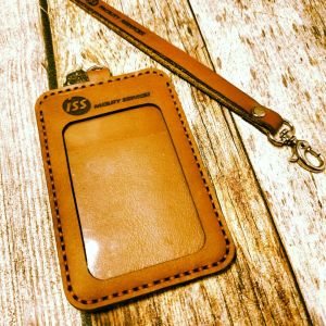 Id Card Kulit Aslii Name Tag Free Custom Logo