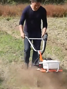 Reaim Mini Power Cultivator Tiller Mesin Traktor 52CC 2-Stroke Petrol Engine Rotary Mini Tiller