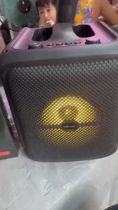 KTS-2308 1500mAh 4inch Potable Wireless Bluetooth Karaoke Speaker with Wireless Mic