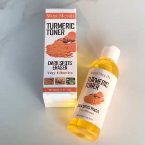 West & Month Turmeric Toner Dark Spots Removal Brightening Smoothing Body Face Skincare Remover Acne Remover Toner 100ml Face Care Set Brightening Toner