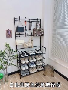 NJCAR LZD MALL 8816 8818 ชั้นวางรองเท้า ชั้นเก็บของ ราวแขวน ราวแขวนเสื้อ กระเป๋า หมวก อเนกประสงค์