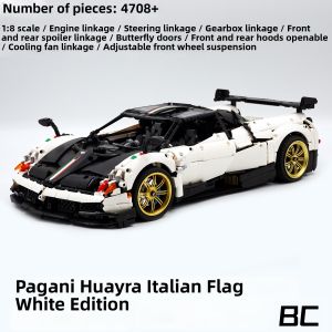 TAIGAOLE | Silver Metal Huayra Model Car Building Block Toy