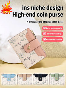 Womens Short Wallet Student Wallet Card Bag Coin Purse Womens Wallet Coin Purse Short Card Bag