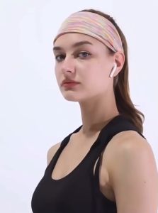 07-P ที่คาดผม ยืดหยุ่น ระบายเหงื่อ ระบายอากาศ สีรุ้ง Headband