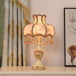 Elegant European Style Floor Lamp Remote Control Bedroom Bedside Light Living Room Vintage Creative Corner Coffee Table Lamp