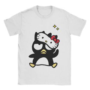 Bandai | Men Womens Kids Badtz Maru Hello Kitty T Shirts 100% Cotton Clothing Novelty Short Sleeve O Neck Tees New Arrival T-Shirts