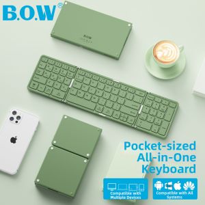 B.O.W | Tri-Bluetooth Foldable Keyboard and Mouse Set Portable Silent