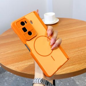 Magnetic Matte Full Hinge Phone Case For Honor Magic Vs3 Vs2 V6 V5 V3 V2 Shockproof Wireless Charging Solid Color Cover