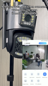 V380 Pro 4G SIM CCTV 8MP 4K Camera Outdoor Dual Lens Dual Screen 10X Optical Zoom Auto Tracking