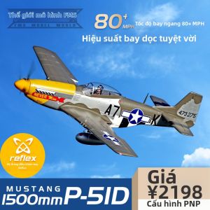 Mô Hình Máy Bay Điều Khiển Từ Xa WWII Mustang Thực Tế Ghép Đồ 1500mm
